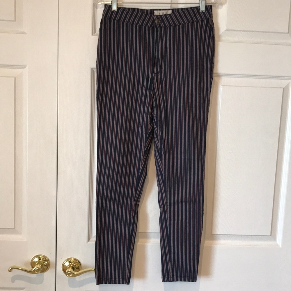 We The Free Navy & Maroon Striped Jeggings size 28